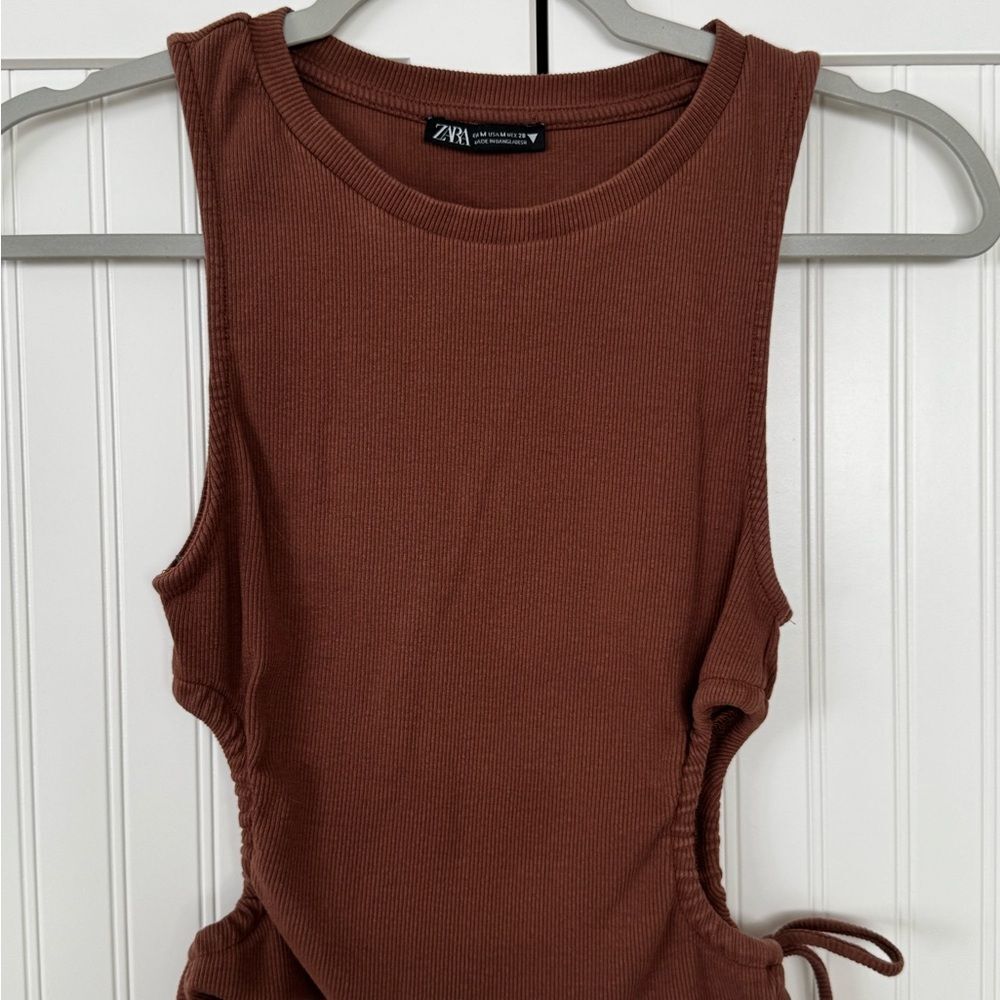 Zara Rich Brown Tank Top - Size Medium